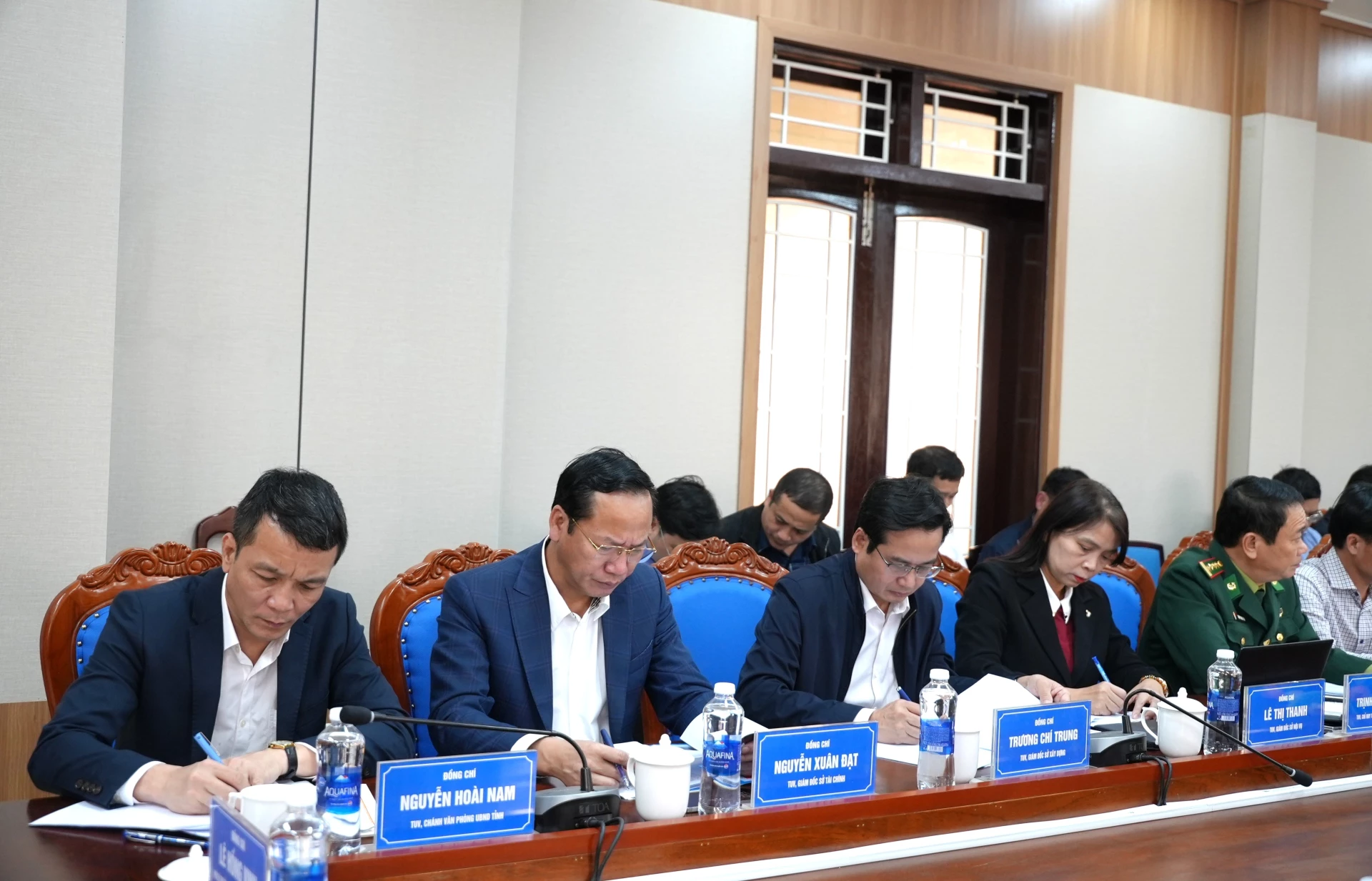 Lãnh đạo các sở, ngành tham dự buổi làm việc - Ảnh: Trung Đức