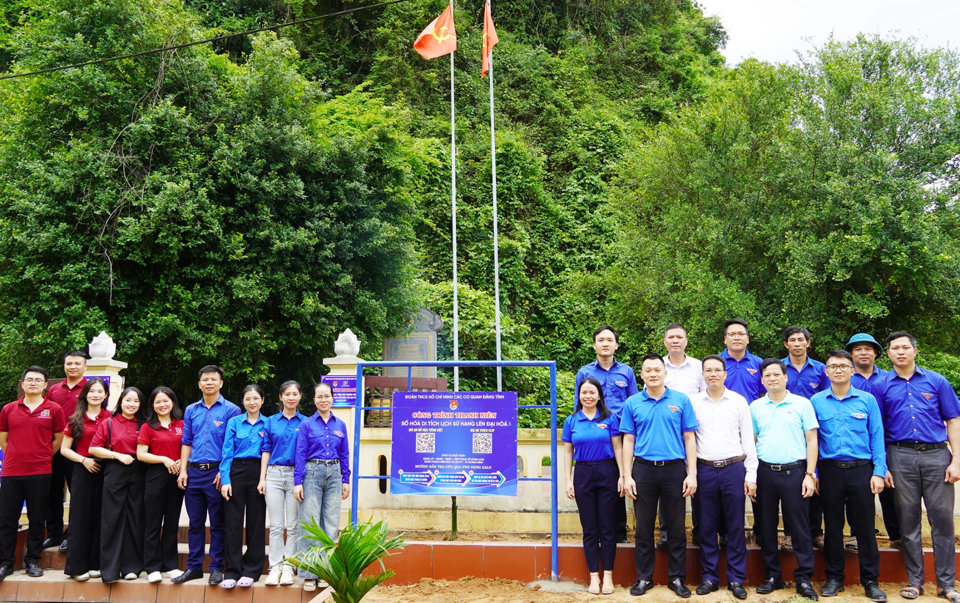 Công trình số hóa di tích lịch sử hang Lèn Đại Hòa được Đoàn các cơ quan Đảng tỉnh đảm nhận triển khai - Ảnh: L.M