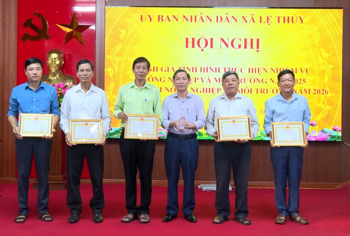 Năm 2026, xã Lệ Thủy phấn đấu sản lượng lương thực đạt trên 35.000 tấn