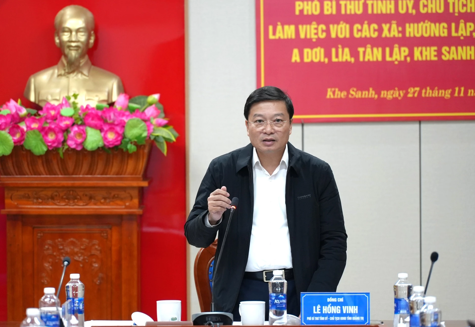 Đồng chí Lê Hồng Vinh, Chủ tịch UBND tỉnh kết luận buổi làm việc- Ảnh: Trung Đức