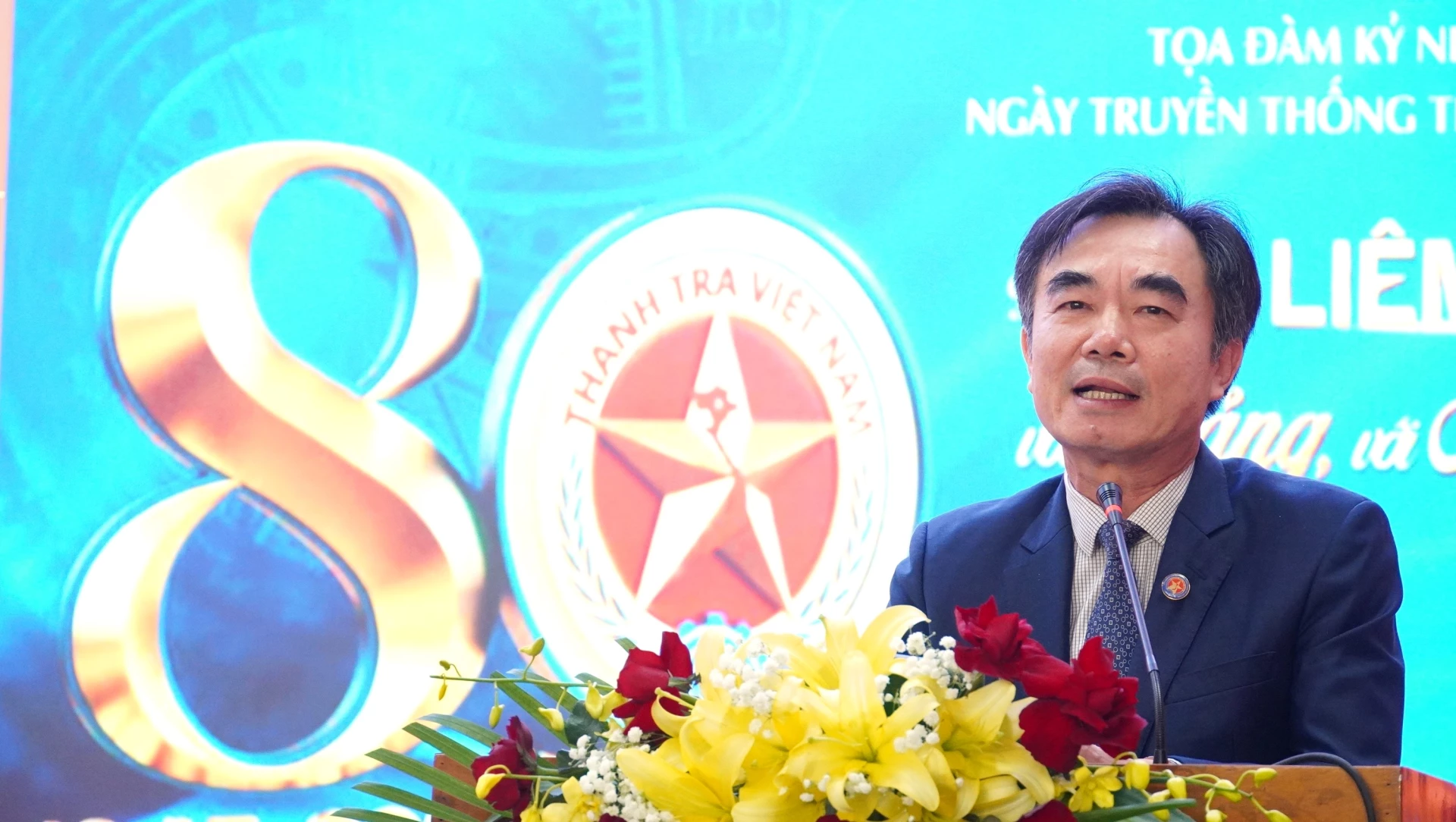 Đồng chí Nguyễn Lương Bình, Ủy viên Ban Thường vụ, Trưởng Ban Tổ chức Tỉnh ủy phát biểu tại tọa đàm - Ảnh: QV