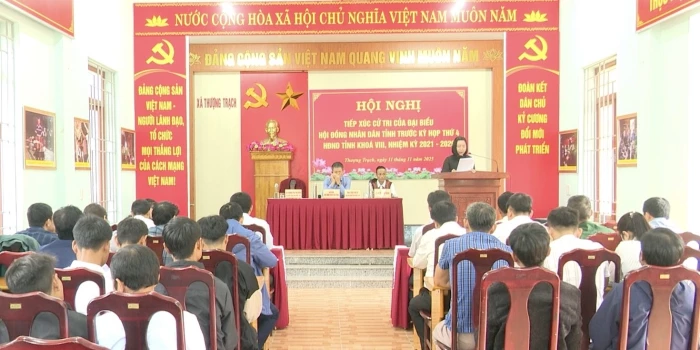 Đại biểu HĐND tỉnh tiếp xúc cử tri tại xã Thượng Trạch