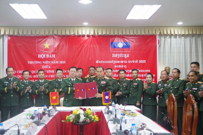 Ký kết biên bản phối hợp bảo vệ biên giới tỉnh Quảng Trị và tỉnh Savannakhet