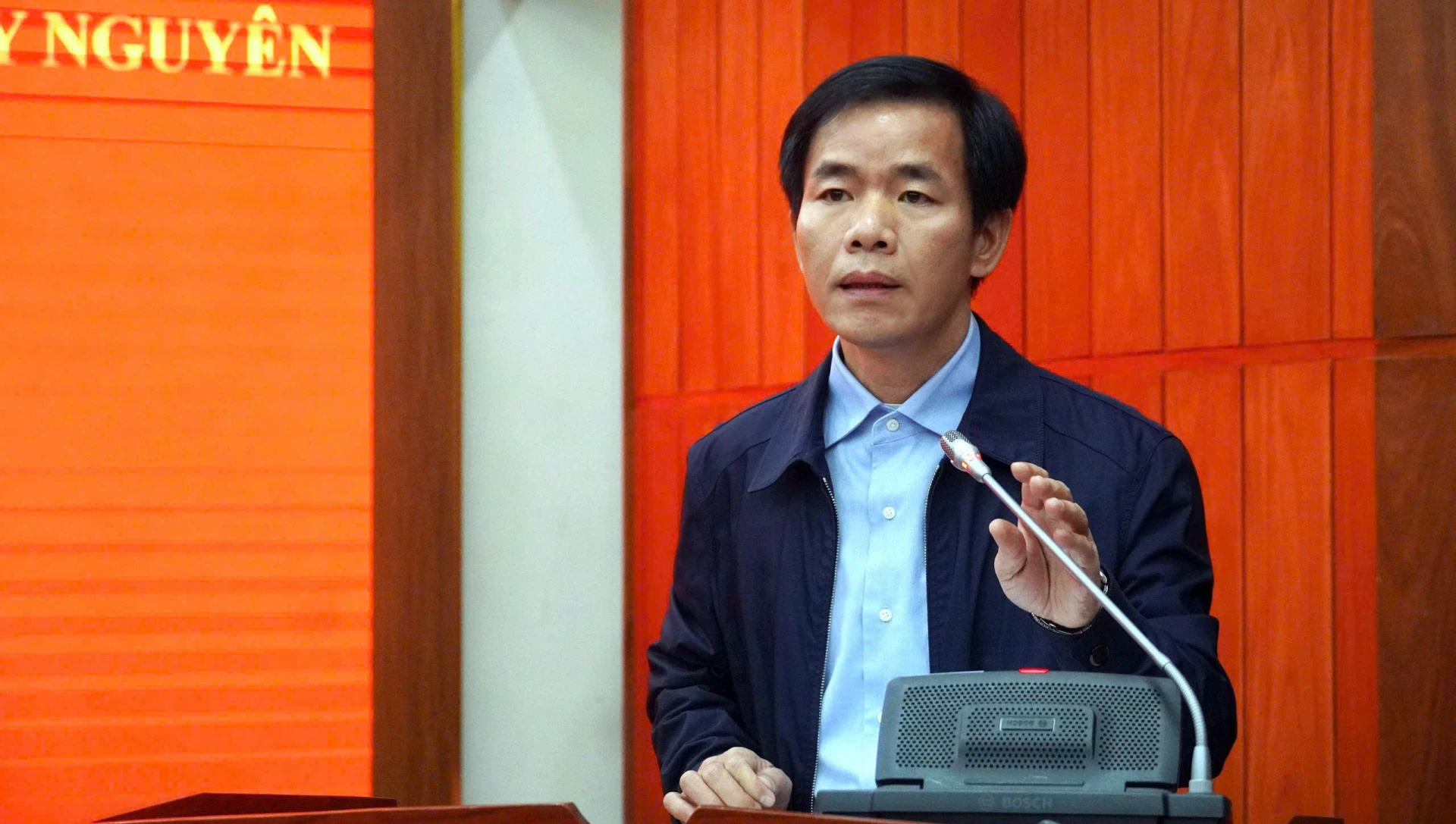 Đồng chí Nguyễn Văn Phương, Bí thư Tỉnh ủy phát biểu tại lễ phát động - Ảnh: N.M