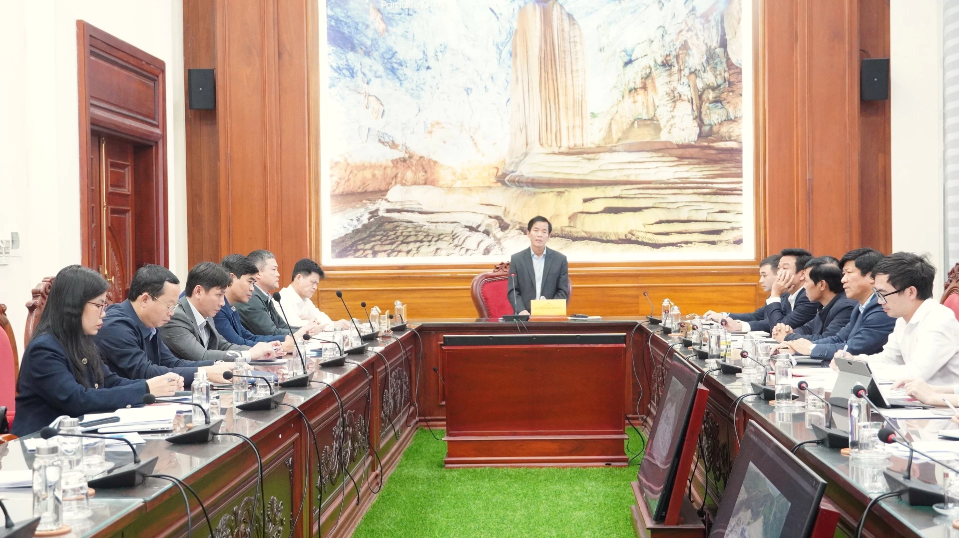 Đồng chí Nguyễn Văn Phương, Bí thư Tỉnh ủy kết luận buổi làm việc - Ảnh: QV