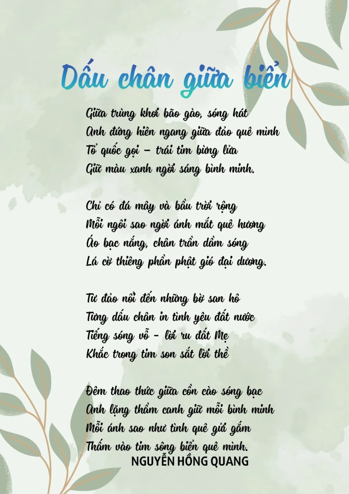 Dấu chân giữa biển