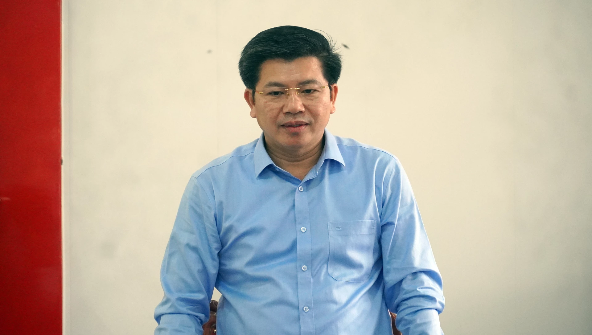 Đồng chí Phó Bí thư Thường trực Tỉnh ủy Trần Vũ Khiêm phát biểu chỉ đạo tại buổi làm việc - Ảnh: N.M