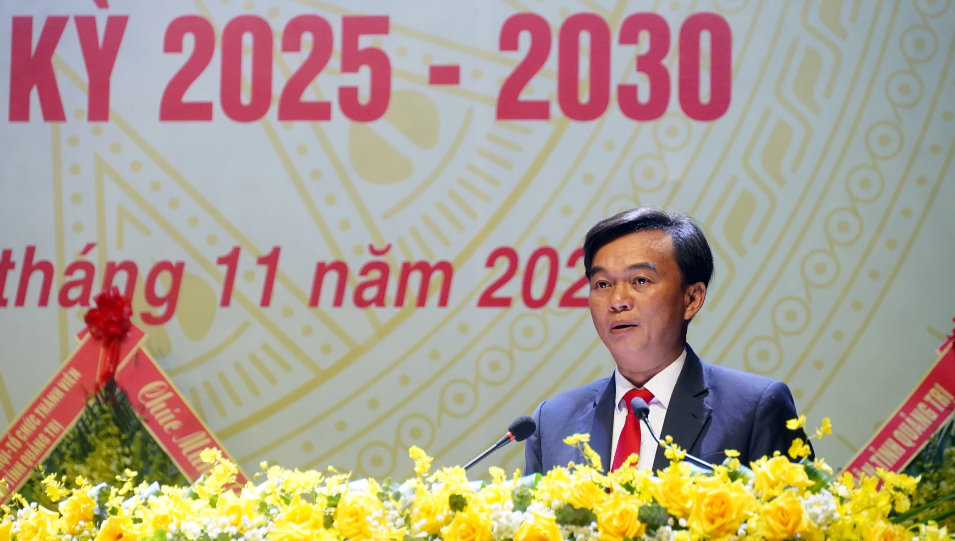 Đồng chí Nguyễn Chiến Thắng, Phó Bí thư Tỉnh ủy, Chủ tịch Ủy ban MTTQ Việt Nam tỉnh điều hành Hiệp thương cử Ủy ban MTTQ Việt Nam tỉnh khóa I, nhiệm kỳ 2025 – 2030 - Ảnh: N.M