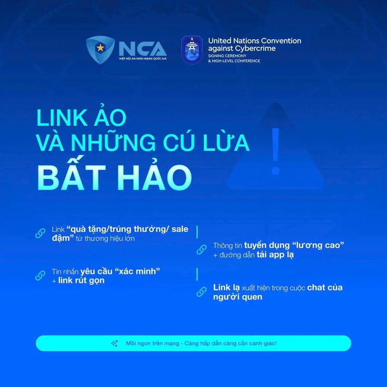 Những đường link ảo luôn luôn tiềm ẩn rủi ro. (Ảnh: NCA)