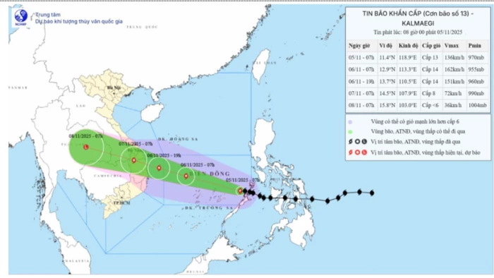 Bão số 13, giật cấp 16, cách đảo Song Tử Tây 480km