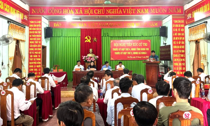 Đại biểu HĐND tỉnh tiếp xúc cử tri tại xã Cồn Tiên trước kỳ họp thứ 4