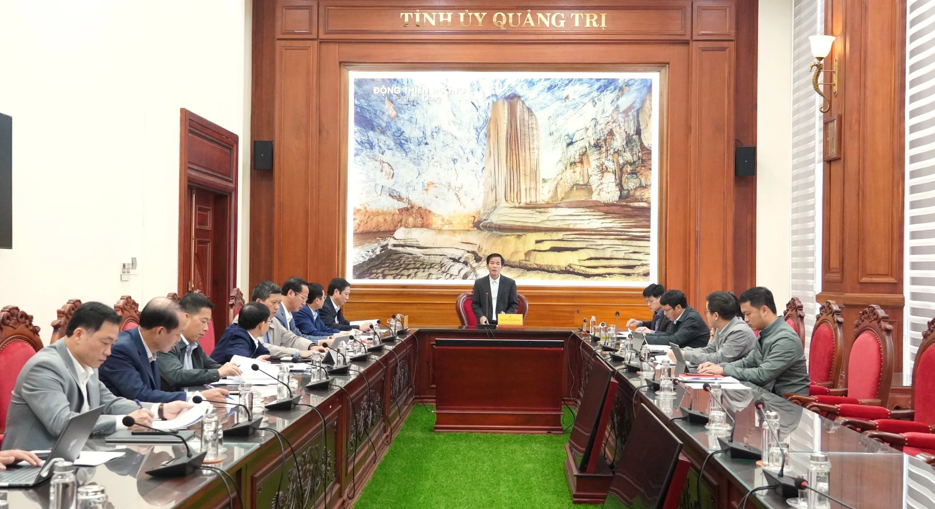 Đồng chí Nguyễn Văn Phương, Bí thư Tỉnh ủy kết luận buổi làm việc - Ảnh: QV