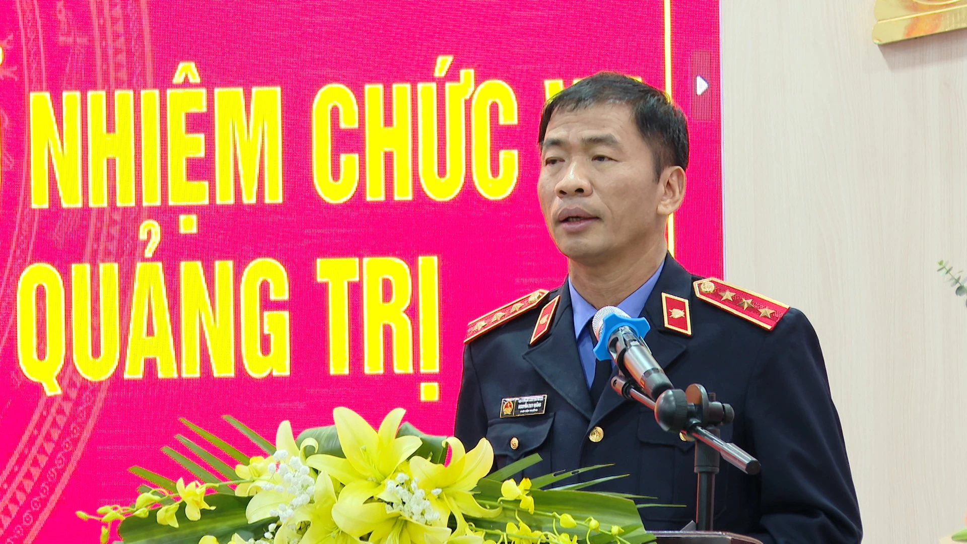 Đồng chí Nguyễn Duy Giảng, Phó Viện trưởng VKSND Tối cao phát biểu giao nhiệm vụ. Ảnh B.N