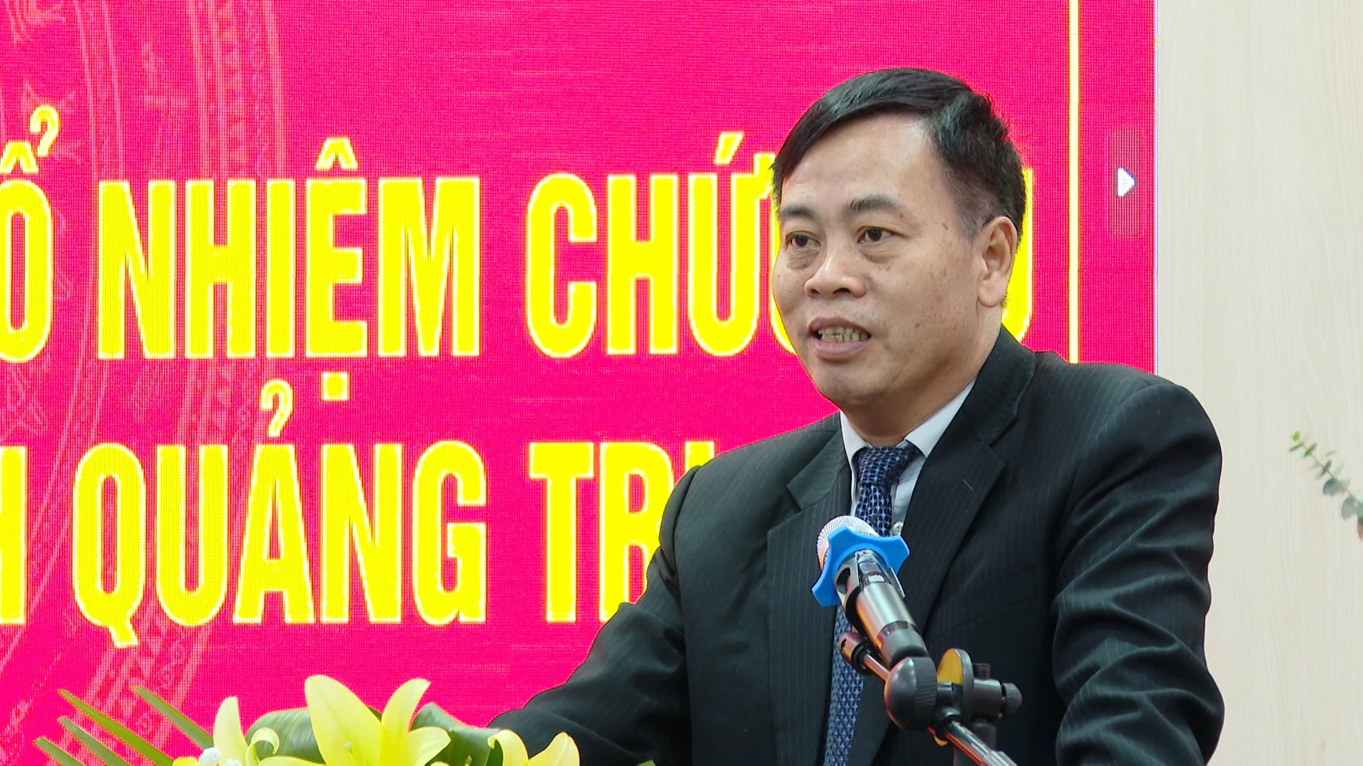 Đồng Chí Nguyễn Đăng Quang, Phó Bí thư Tỉnh uỷ, Chủ tịch HĐND tỉnh Quảng Trị phát biểu tại buổi lễ. Ảnh: B.N