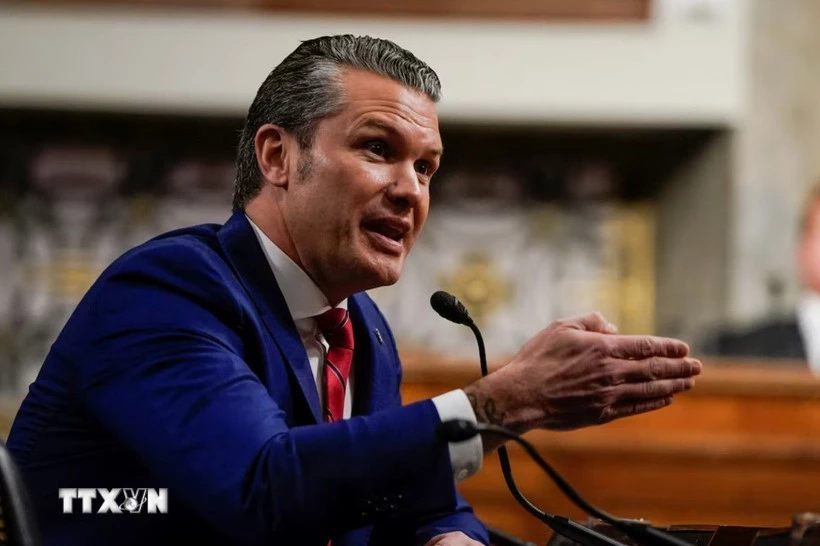 Bộ trưởng Quốc phòng Mỹ Pete Hegseth. (Ảnh: Reuters/TTXVN)