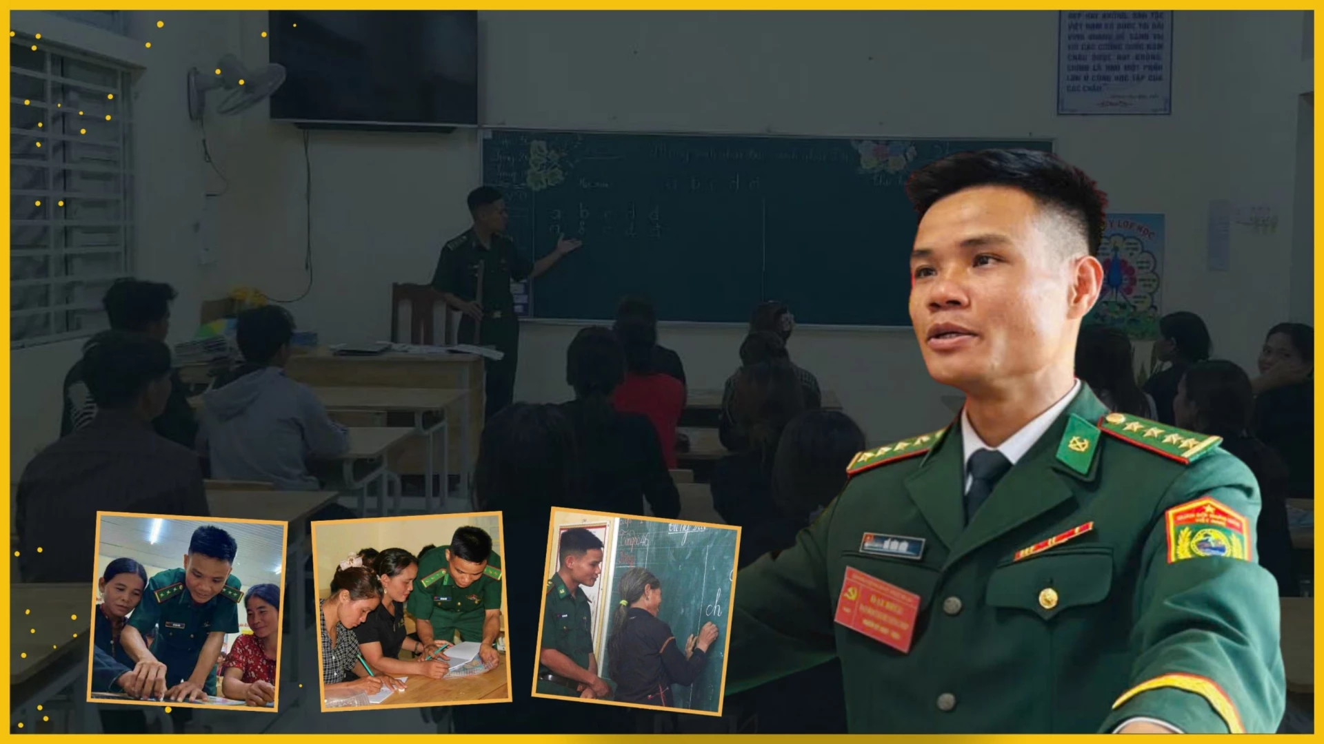 Đại úy Hồ Văn Hữu đã góp sức giúp phụ nữ vùng cao đến với con chữ - Ảnh: Q.H