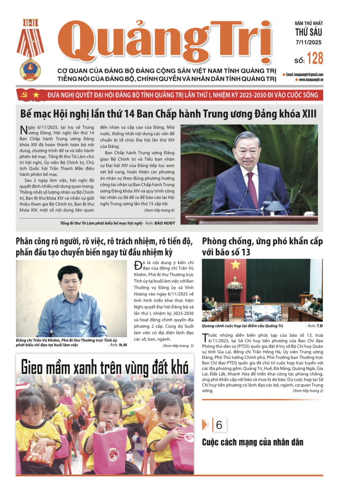 Báo Quảng Trị số 128 - Ngày 07-11-2025