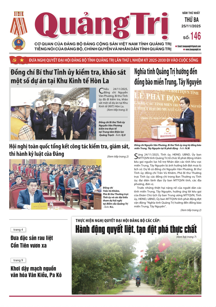 Báo Quảng Trị số 146 - Ngày 25-11-2025