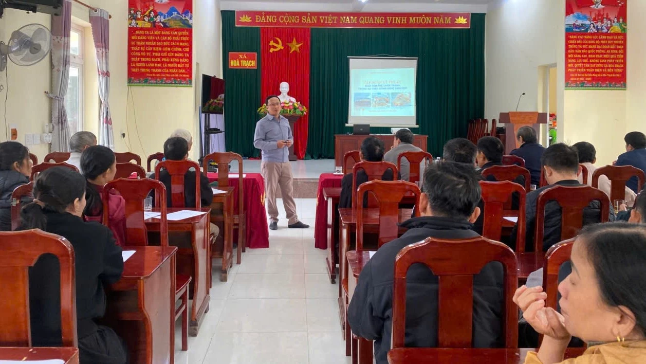 Lớp tập huấn được tổ chức tại xã Hòa Trạch, tỉnh Quảng Trị. Ảnh: T. HOA