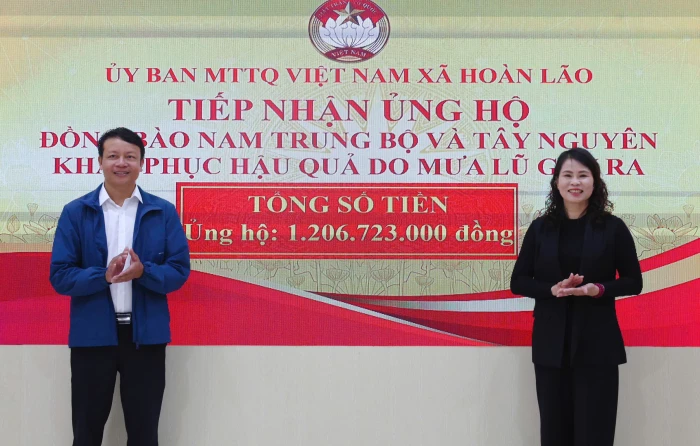 Xã Hoàn Lão: Ủng hộ hơn 1,2 tỉ đồng giúp đỡ đồng bào Nam Trung bộ và Tây Nguyên