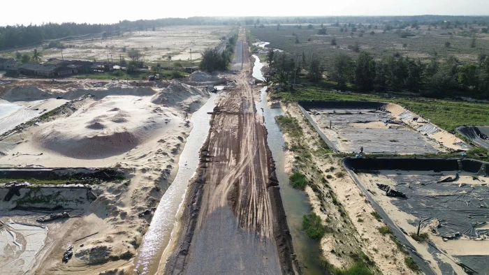 Giải phóng mặt bằng Dự án thành phần 1-Đường ven biển: Có tiến triển, nhưng chưa thể hoàn thành đúng thời hạn