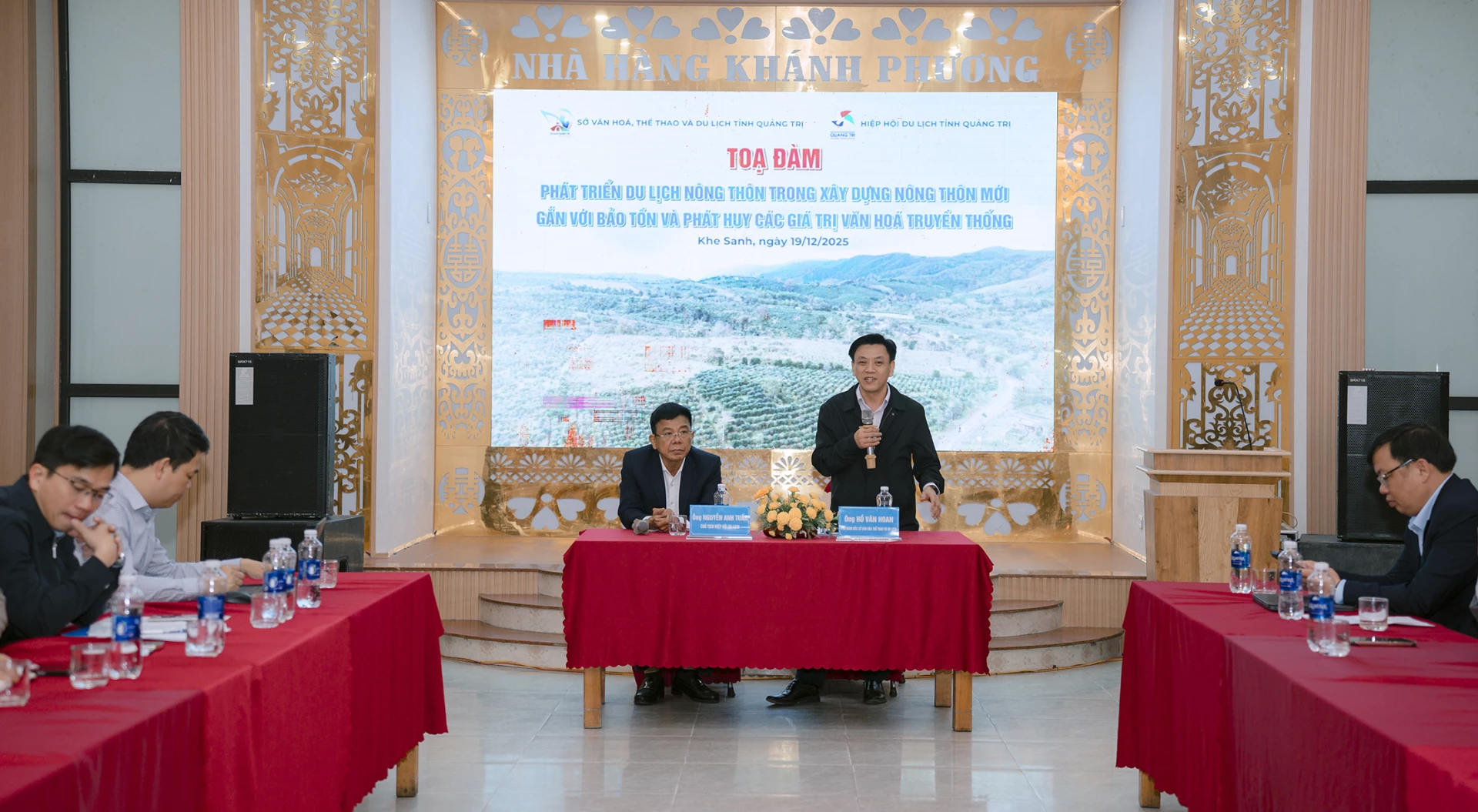 Đại diện lãnh đạo Sở Văn hóa, Thể thao và Du lịch phát biểu tại buổi tọa đàm - Ảnh: M.C