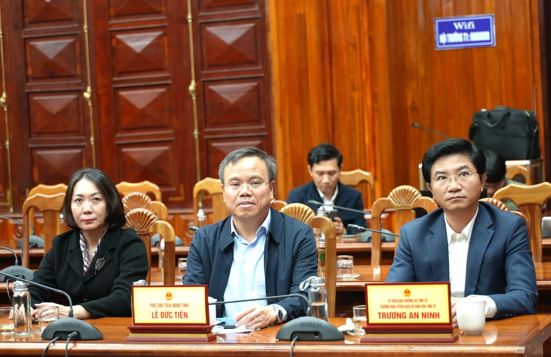 Các đại biểu dự diễn đàn tại điểm cầu tỉnh Quảng Trị - Ảnh: Trung Đức