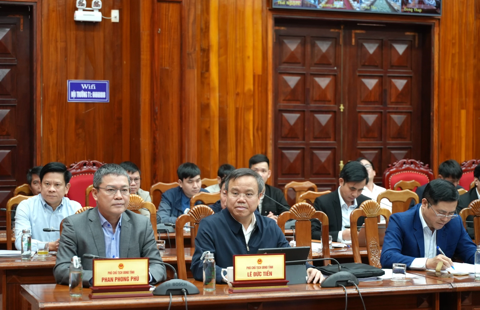 Các đại biểu dự hội nghị tại điểm cầu tỉnh Quảng Trị - Ảnh: Trung Đức