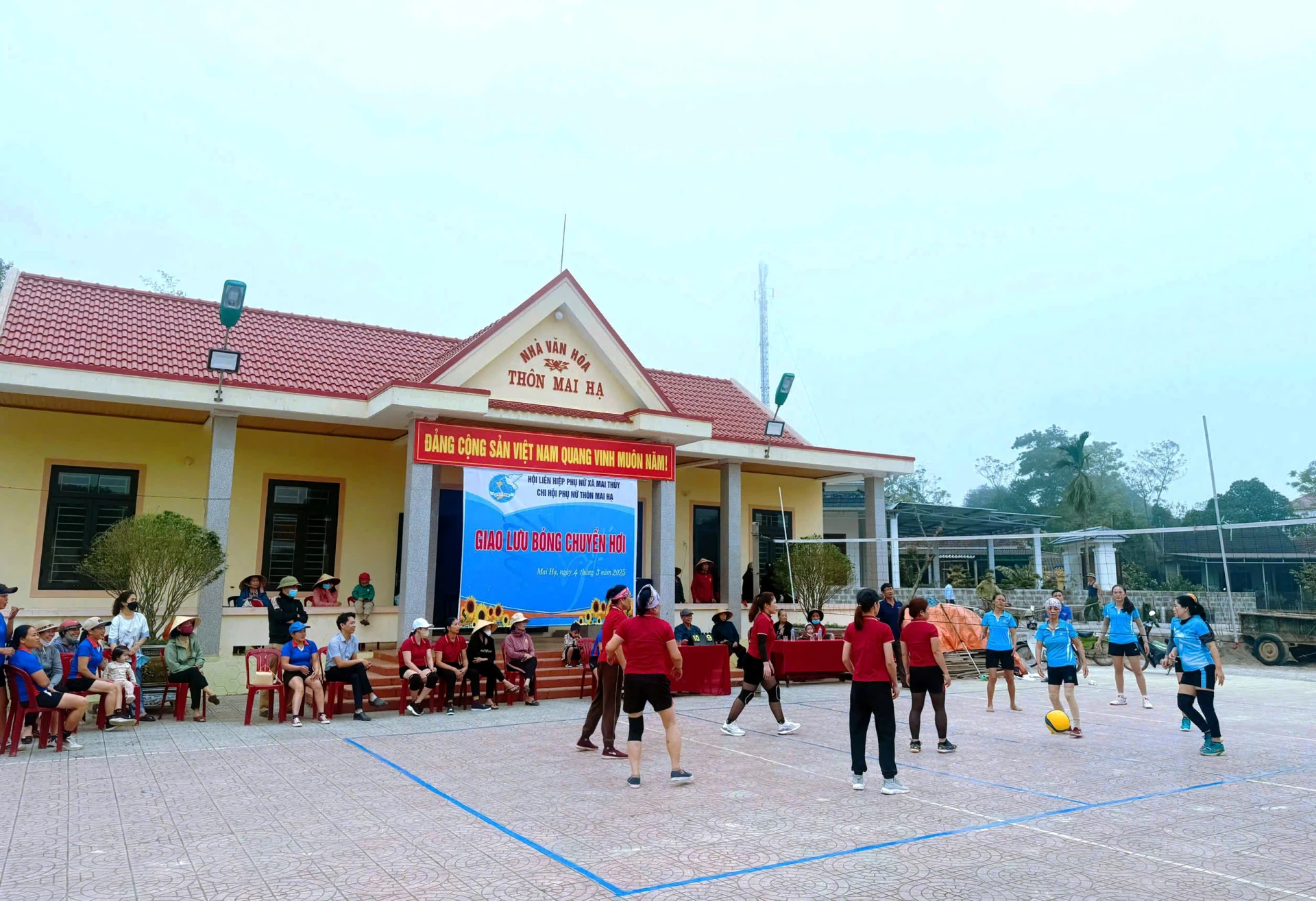 Phong trào thể dục, thể thao phát triển mạnh tại xã Trường Phú - Ảnh: T.L