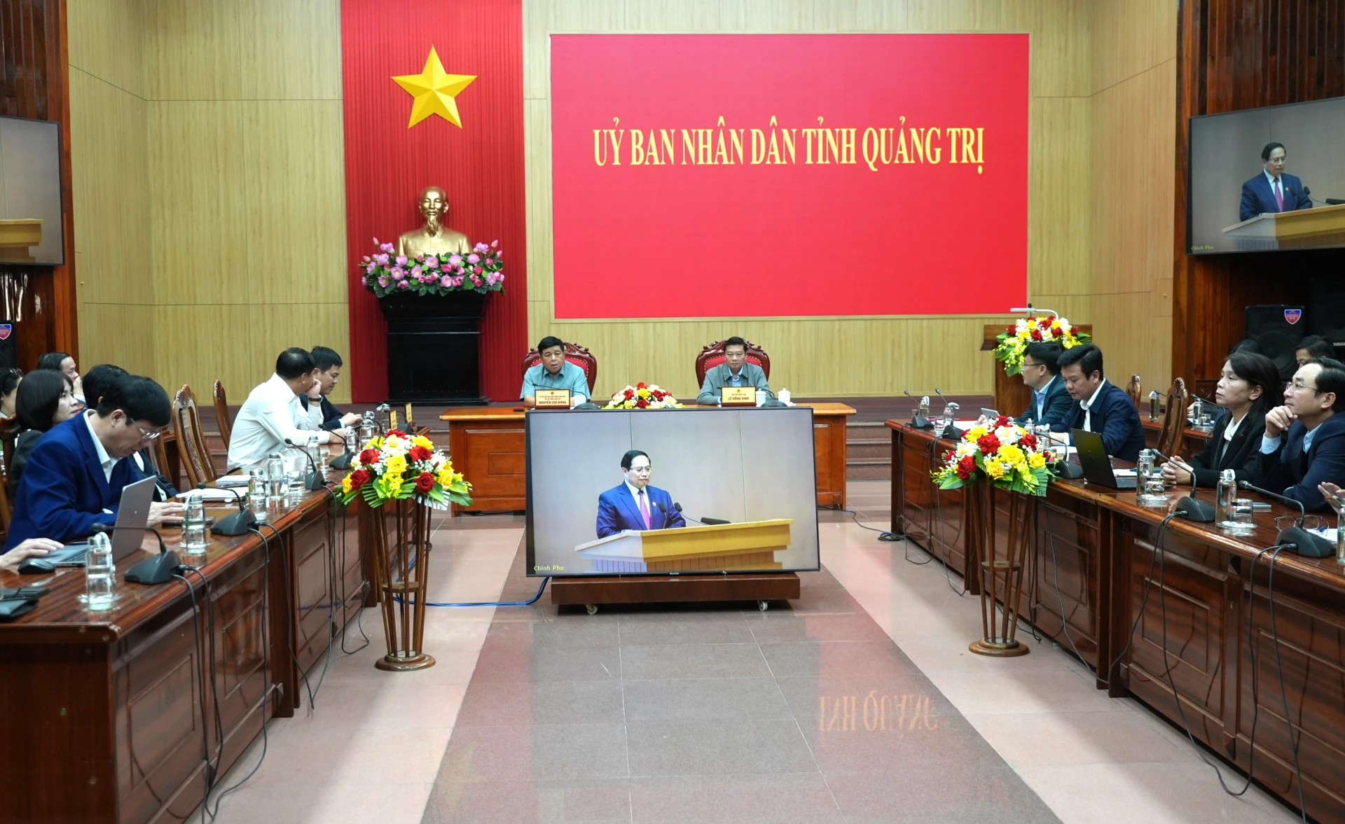 Quang cảnh hội nghị tại điểm cầu Quảng Trị - Ảnh: Trung Đức