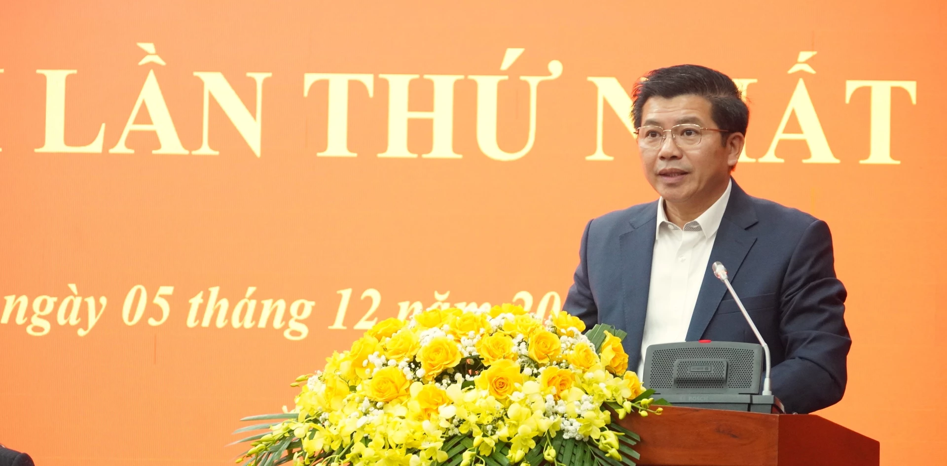 Đồng chí Trần Vũ Khiêm, Phó Bí thư Thường trực Tỉnh ủy kết luận hội nghị - Ảnh: QV