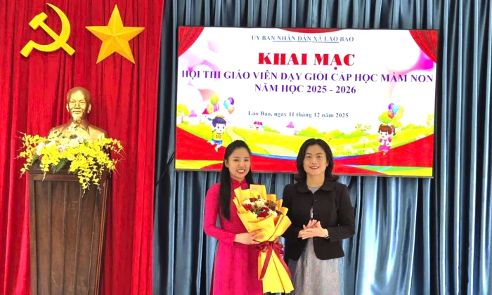 Xã Lao Bảo: Tổ chức hội thi giáo viên dạy giỏi mầm non năm học 2025-2026