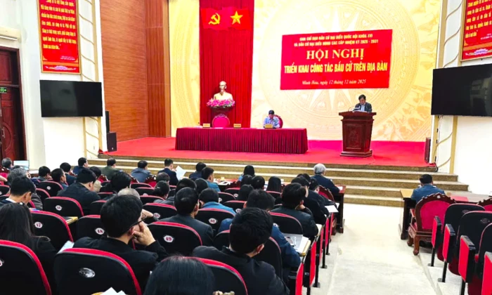 Xã Minh Hóa triển khai công tác bầu cử đại biểu Quốc hội khóa XVI và đại biểu HĐND