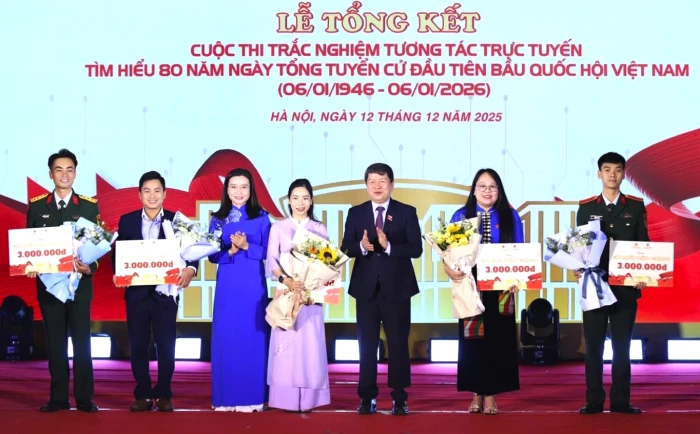 Đoàn viên Quảng Trị xuất sắc đoạt giải Cuộc thi “Tìm hiểu 80 năm Ngày Tổng tuyển cử đầu tiên bầu Quốc hội Việt Nam”