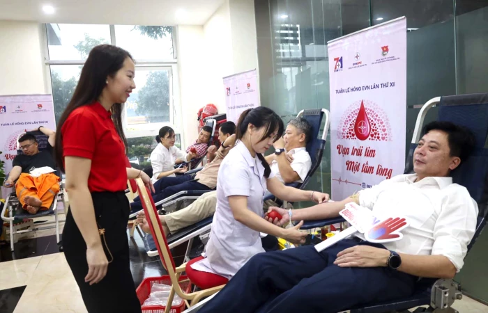 Tiếp nhận hơn 700 đơn vị máu từ Tuần lễ hồng EVN lần thứ XI năm 2025
