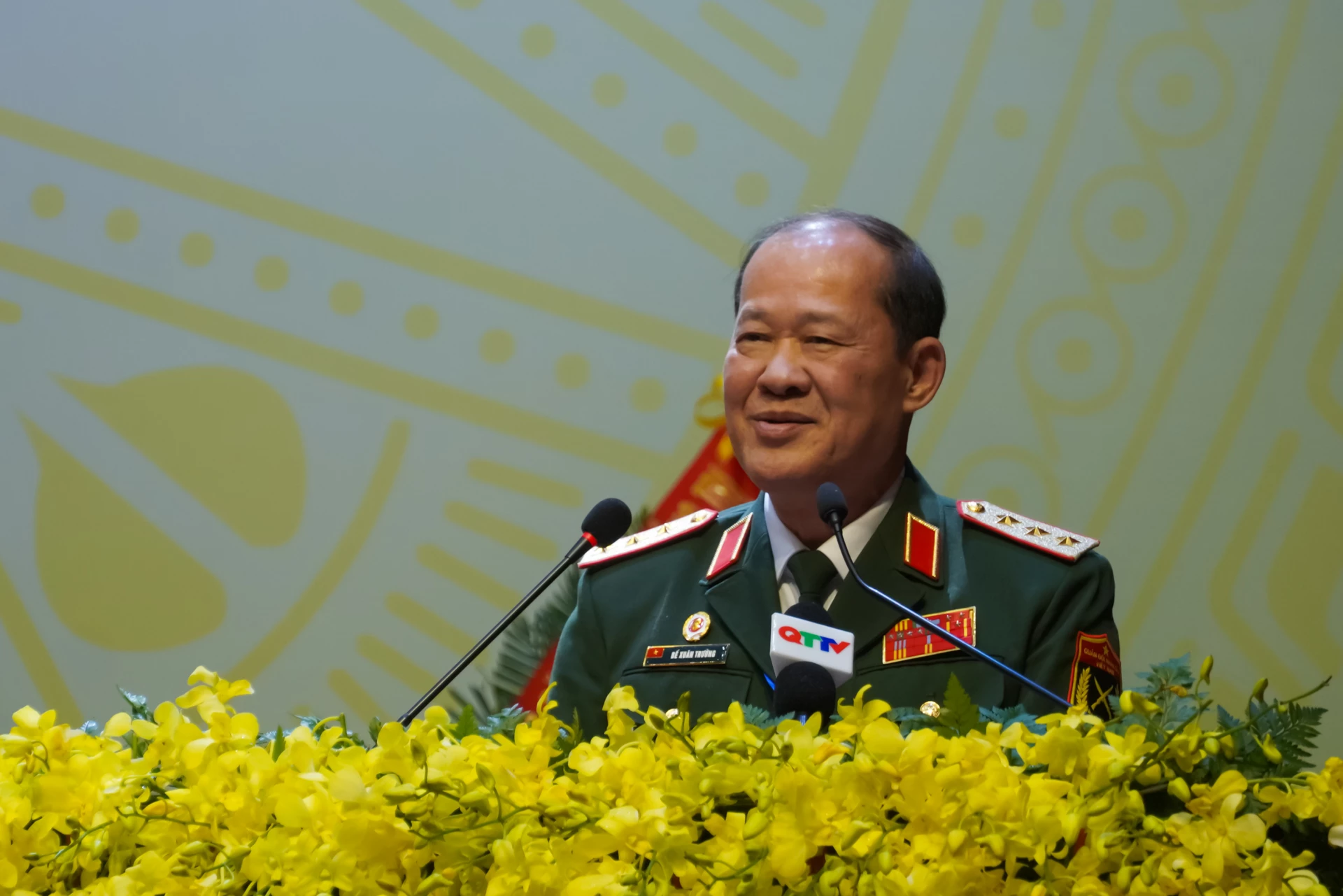 Đồng chí Thượng tướng Bế Xuân Trường, Phó Chủ tịch Ủy ban Trung ương MTTQ Việt Nam, Chủ tịch Hội CCB Việt Nam phát biểu chỉ đạo tại đại hội - Ảnh: N.H