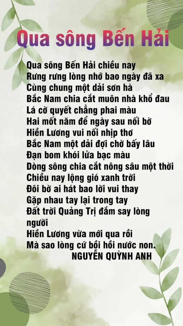 Qua sông Bến Hải