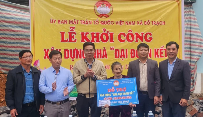 Xã Bố Trạch: Khởi công nhà 'Đại đoàn kết' cho hoàn cảnh khó khăn