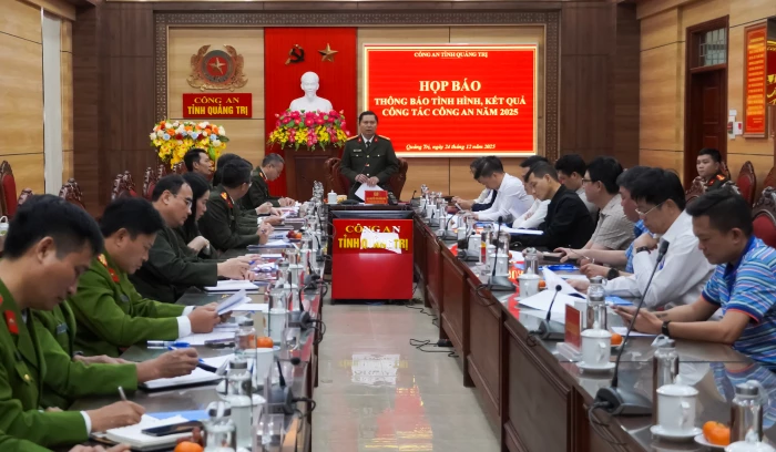 Công an tỉnh Quảng Trị họp báo về tình hình, kết quả công tác công an năm 2025