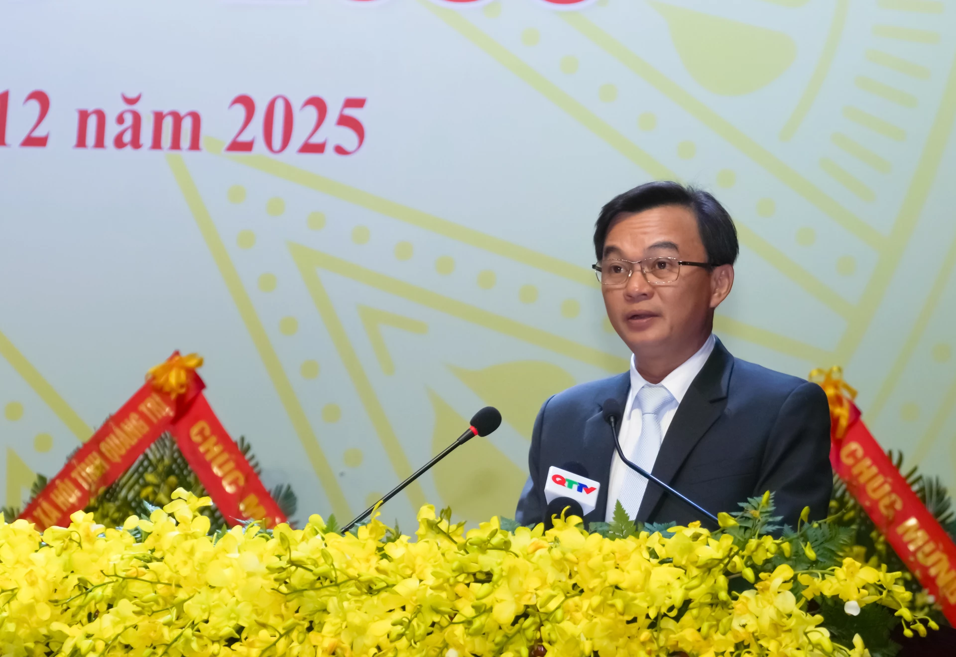 Đồng chí Nguyễn Chiến Thắng, Phó Bí thư Tỉnh ủy, Chủ tịch Ủy ban MTTQ Việt Nam tỉnh phát biểu chỉ đạo tại đại hội - Ảnh: N.H