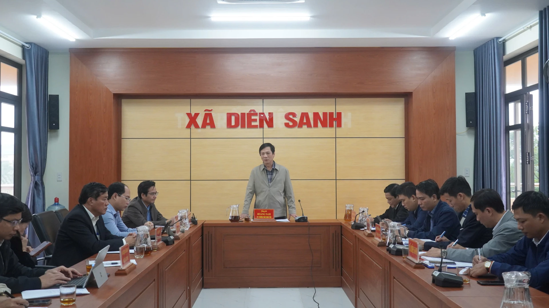 Đồng chí Hoàng Nam kết luận tại buổi làm việc - Ảnh: MT