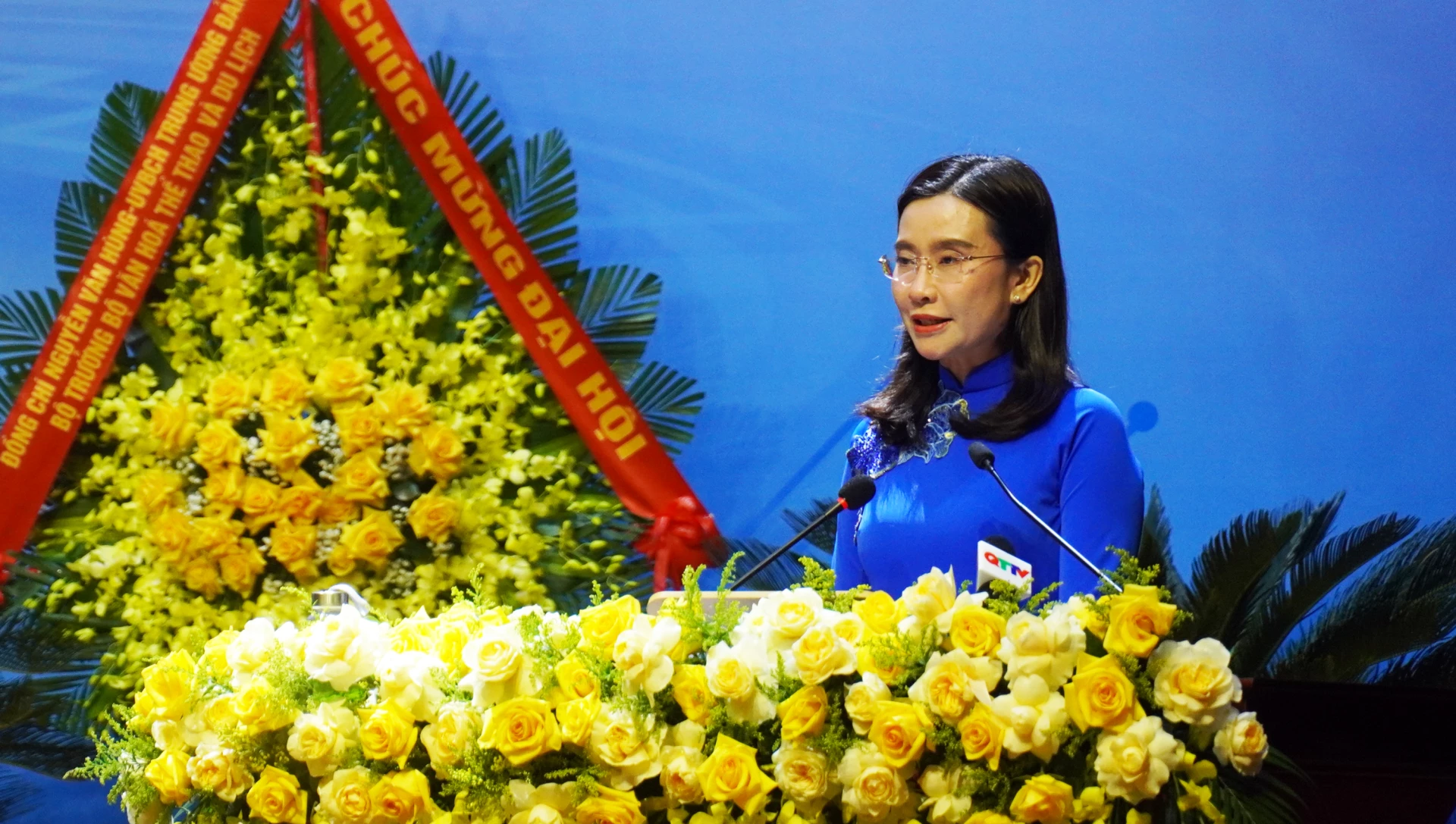 Đồng chí Nguyễn Phạm Duy Trang, Bí thư Trung ương Đoàn, Chủ tịch Hội Đồng Đội Trung ương phát biểu chỉ đạo tại Đại hội - Ảnh: N.M