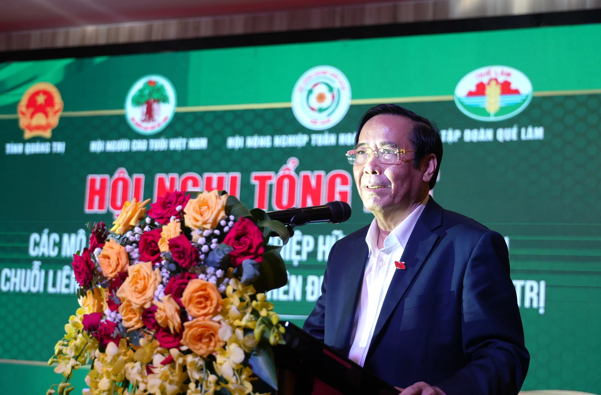 Đồng chí Nguyễn Thanh Bình, Chủ tịch Hội Người cao tuổi Việt Nam phát biểu tại hội nghị - Ảnh: Trung Đức