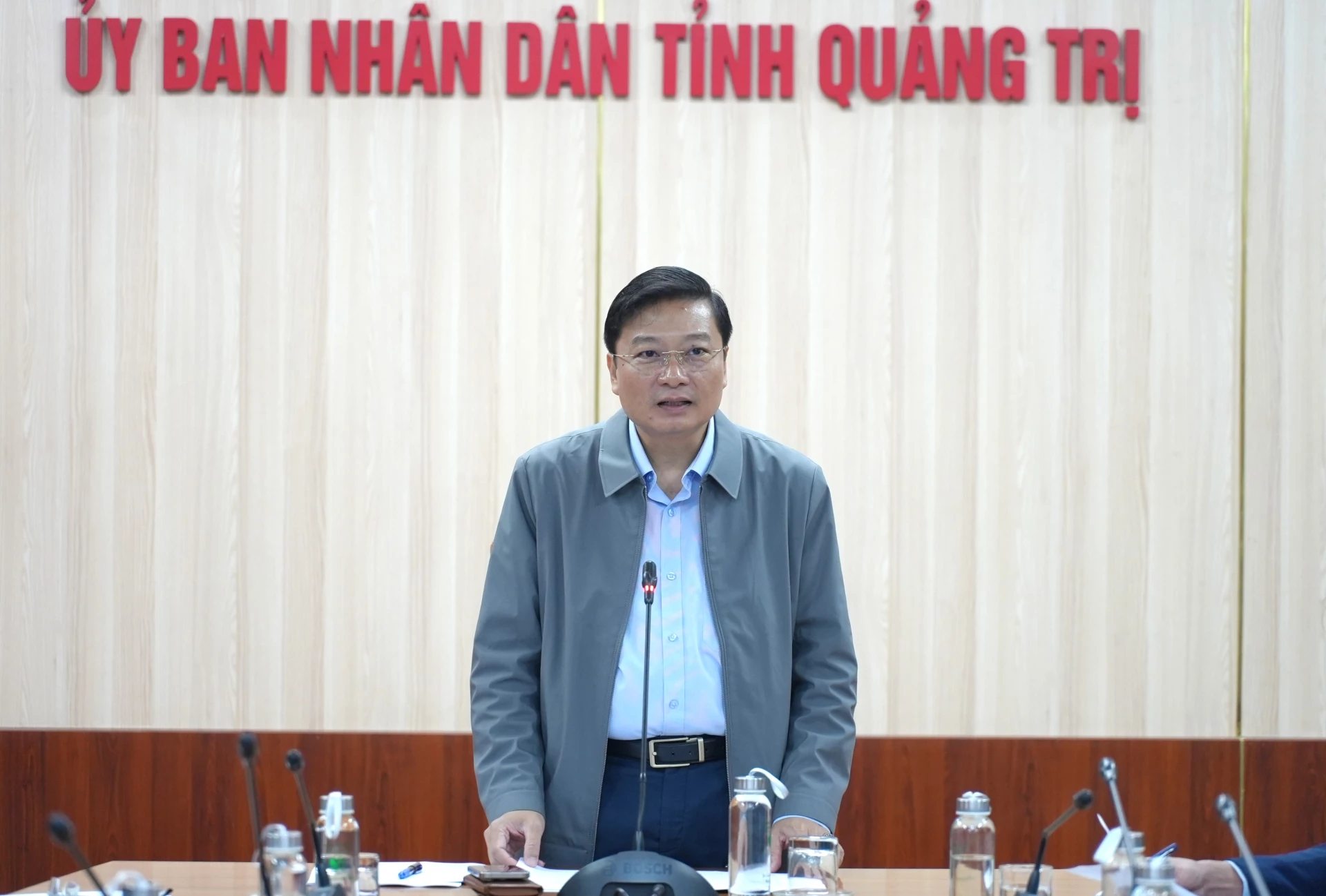 Đồng chí Lê Hồng Vinh, Chủ tịch UBND tỉnh phát biểu kết luận buổi làm việc - Ảnh: Trung Đức