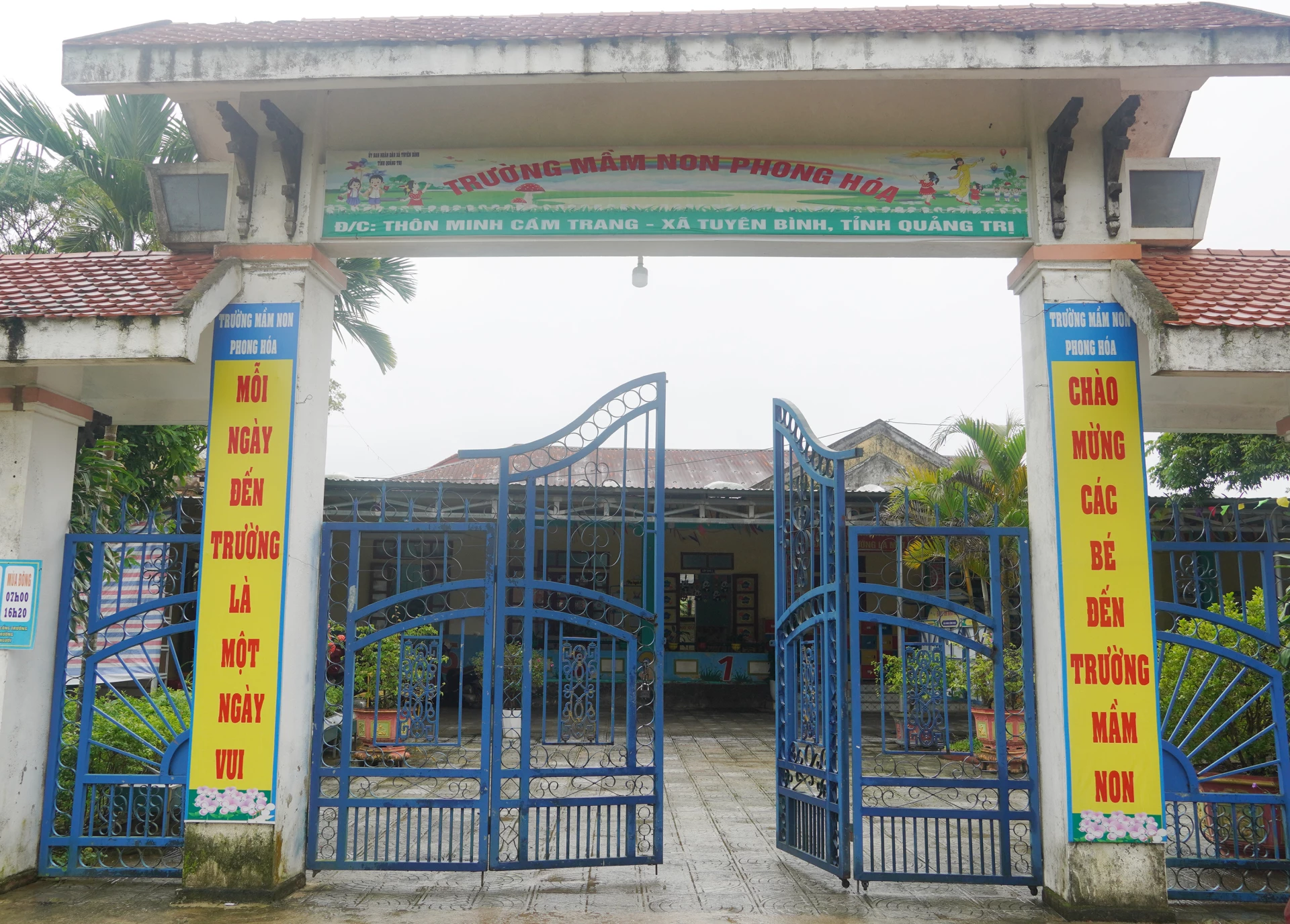 Trường mầm non Phong Hoá đang hư hỏng, xuống cấp, ảnh hưởng đến lộ trình xây dựng nông thôn mới - Ảnh: X.V