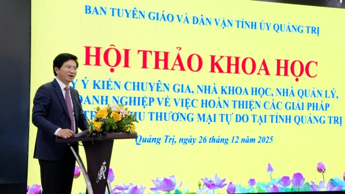 Hội thảo khoa học về hoàn thiện các giải pháp phát triển Khu thương mại tự do tại tỉnh Quảng Trị