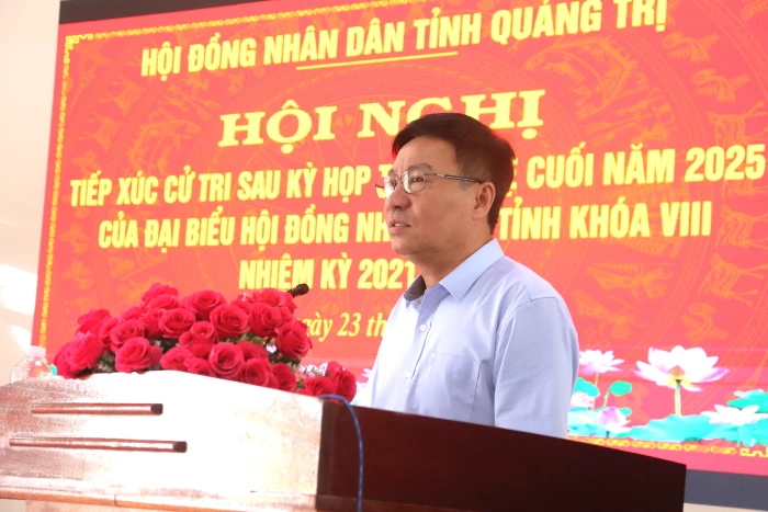 Đoàn đại biểu HĐND tỉnh tiếp xúc cử tri tại xã Vĩnh Thủy