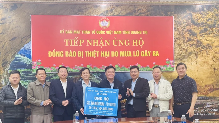 Ủy ban MTTQ Việt Nam tỉnh tiếp nhận hỗ trợ khắc phục hậu quả thiên tai