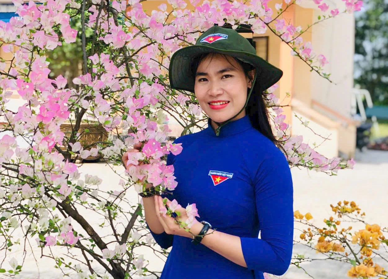 Chị Võ Thị Ngọc Diệp, Phó Chủ tịch Ủy ban MTTQVN xã, Bí thư Đoàn xã Vĩnh Định - Ảnh: Đ.V