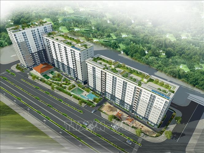 Phối cảnh dự án Chung cư cho người thu nhập thấp tại khu dân cư An Trung 2 (Đà Nẵng). Ảnh minh họa: TTXVN phát